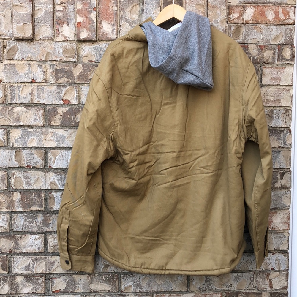 Jachs Men's Sherpa Lined Canvas Shirt Jacket - Picture 5 of 8